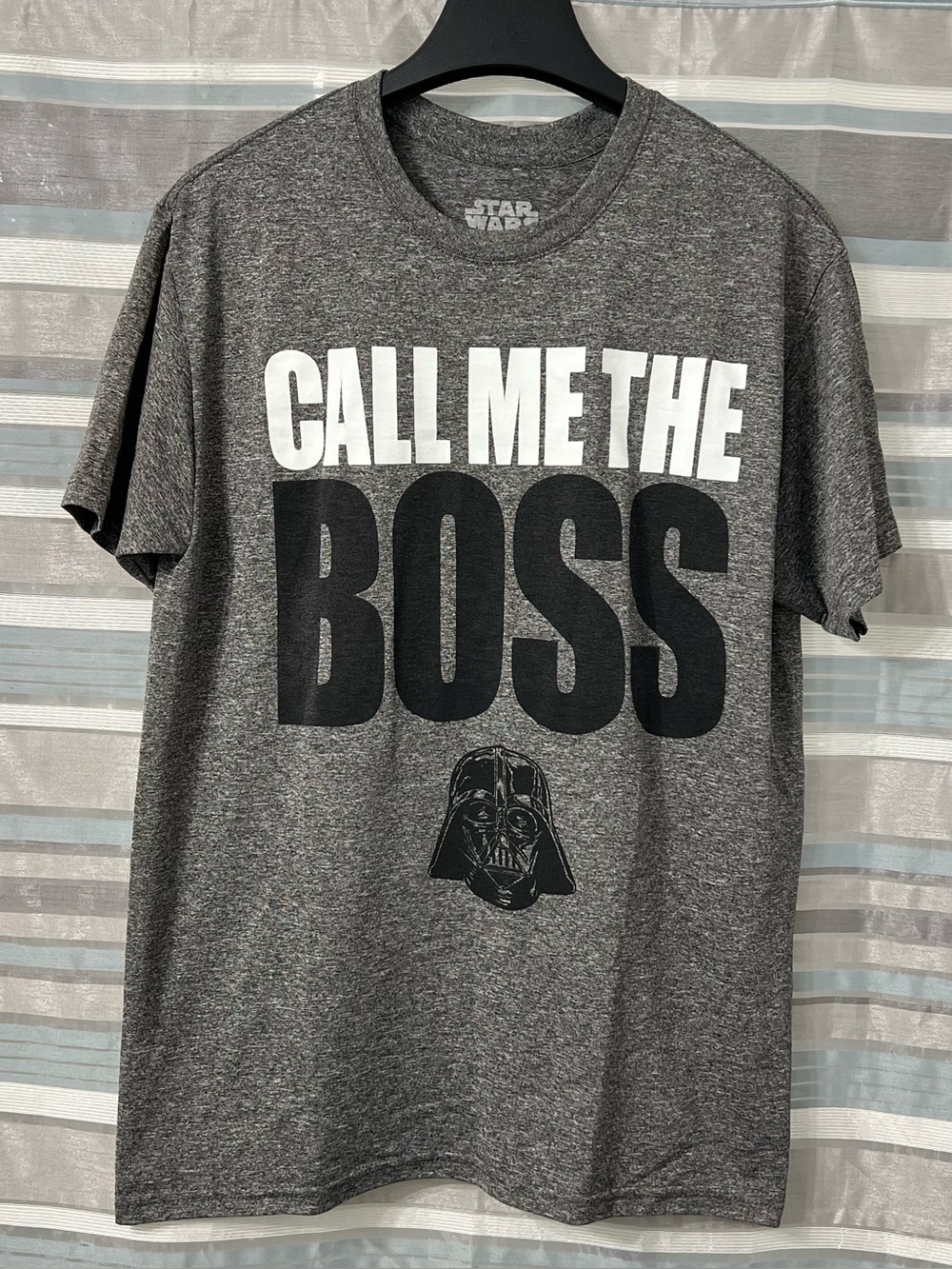 Star Wars Men's Gray 'Call Me The Boss' Graphic Performance Tee